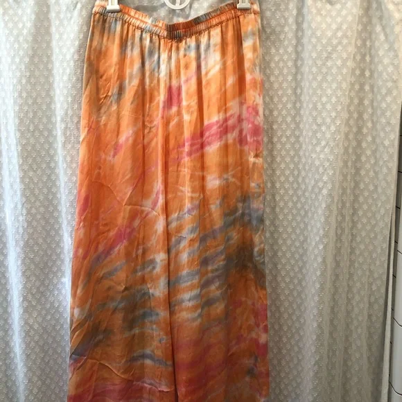 YOUNG FABULOUS & BROKE •tie dye wide leg pants LARGE - Picture 5 of 5
